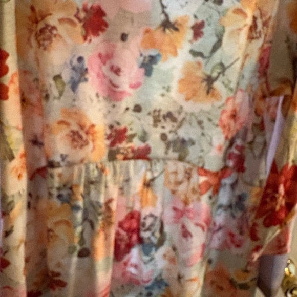 Floral Sheer Tunic Top - Picture 4 of 4
